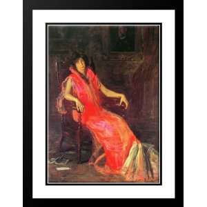  Eakins, Thomas 19x24 Framed and Double Matted The Actress 