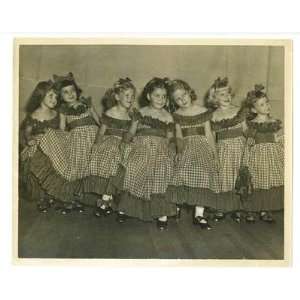  1950s Dance Recital Little Girl Tap Class Photo 