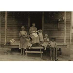  1911 child labor photo Ebb tide in the industry. Family of 