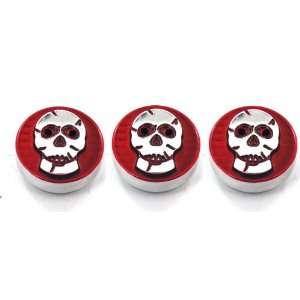  All Sales 5400SKR Red Skull Design Heater/AC Knob Kit 