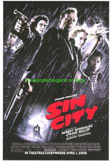 SIN CITY + LAST BOYSCOUT +BNS MOVIE POSTER BRUCE WILLIS  