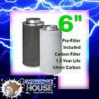 WATTAGE HOUSE 8 CARBON FILTER SCRUBBER HYDROPONICS 8 WITH PRE FILTER 