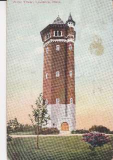 Water Tower Lawrence MA old 1900d view Postcard  