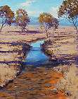 Gercken AUSTRALIAN RIVER CREEK SUMMER LANDSCAPE FINE ART ORIGINAL OIL 