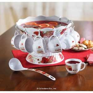 19 Pc Punch Bowl and Cup Set 