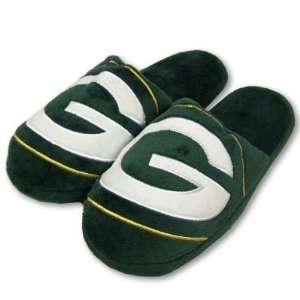 Green Bay Packers NFL official 2010 Big Logo Mens size large Slippers 