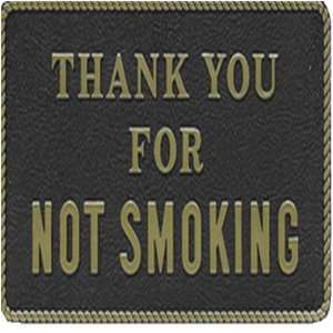   Engraving FP39 THANK YOU FOR NOT SMOKING FUN PLAQUE
