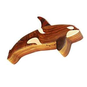   Ocean Decor Hand Crafted Wood Inlay Puzzle Jewelry Box