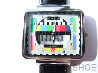 RETRO TV TEST SCREEN WATCH VINTAGE BLACK MEDICINE MAN  