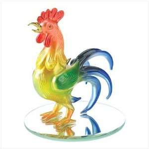  Spun glass Rooster Figurine