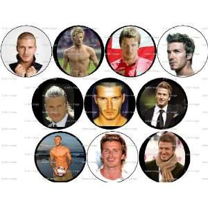 Set of 10 David Beckham Pinback Buttons 1.25 Pins Football / Soccer