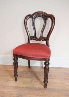 Set Victorian Balloon Back Admiralty Dining Chairs  