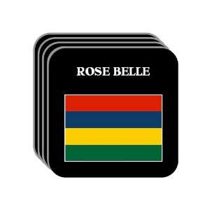  Mauritius   ROSE BELLE Set of 4 Mini Mousepad Coasters 