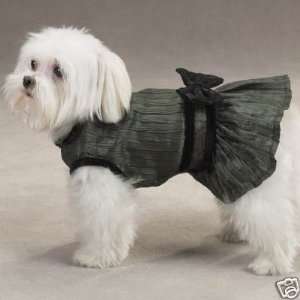  Adorable Holiday Ruched Satin Dog Dress TEACUP GREEN 