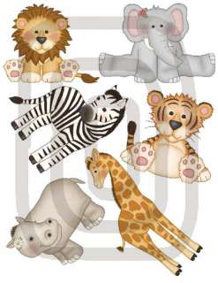 24 BABY GIFT PREMADE JUNGLE ZOO ADOPTION SCRAPBOOK PAGE  