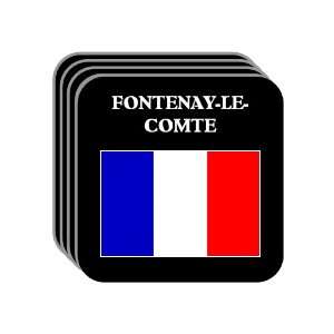 France   FONTENAY LE COMTE Set of 4 Mini Mousepad Coasters