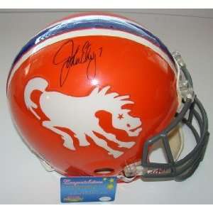  John Elway SIGNED F/S BRONCOS Proline Game Helmet MM 
