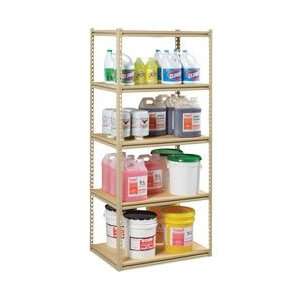 TENNSCO Z Line Medium Profile Double Rivet Shelving with Particleboard 
