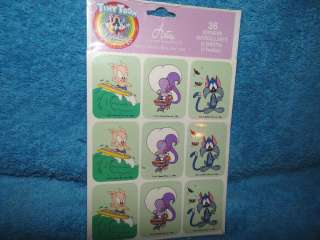 NEW 1990 WARNER BROS TINY TOON ADVENTURES 36 STICKERS 4 SHEETS  
