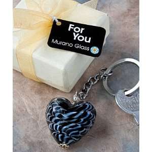  Murano Glass Collection heart design key chain favors 