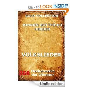 Volkslieder (Kommentierte Gold Collection) (German Edition) Johann 