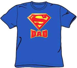SUPER DAD Superman Logo Father Adult Tee Shirt T shirt  