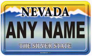 Personalized Custom NEVADA LICENSE PLATE Room Sign Gift  