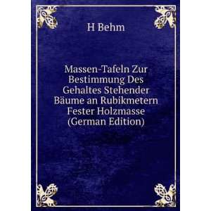   ¤ume an Rubikmetern Fester Holzmasse (German Edition) H Behm Books