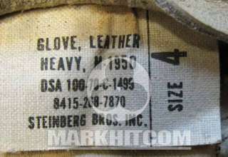VIETNAM SOG STABO M1950 Heavy duty gloves size 4 1970  