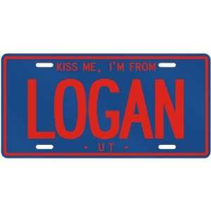  NEW  KISS ME , I AM FROM LOGAN  UTAHLICENSE PLATE SIGN 