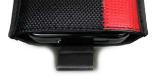 HOUSSE ETUI CUIR POCKET DE PROTECTION LG OPTIMUS HUB E510 rouge & noir 