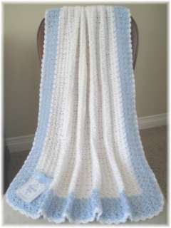 SOFT HAND CROCHET BABY BLANKETS Afghan Personalized  
