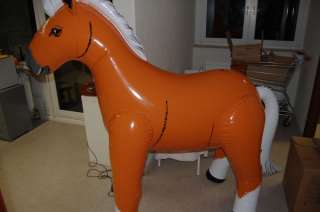 Giant Inflatable Horse Palomino Ride On Blow Up Toy Orange Life Size 