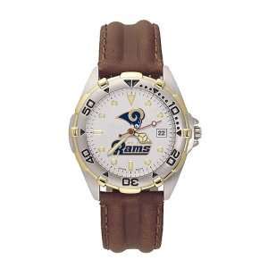  Saint Louis Rams Mens NFL All Star Watch (Leather Band 