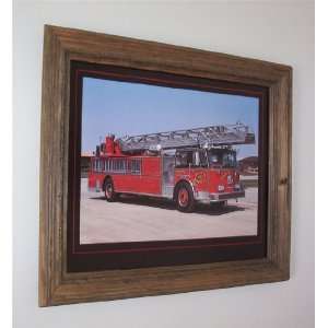  Fire Truck Picture Print in Ropetrimmed Pine Wood Frame 