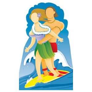  Surfer Couple Life Size Poster Stand Ins