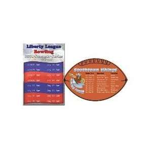  MGSCH20    Football and Rectangle Schedule Magnet