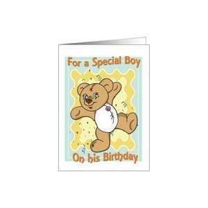   For A Special Boy on His Birthday  Teddy Bear Hugs Card Toys & Games