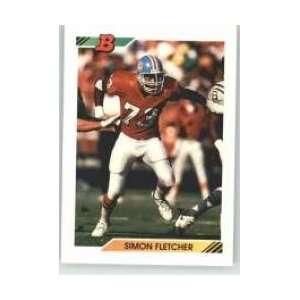  1992 Bowman #33 Simon Fletcher   Denver Broncos (Football 