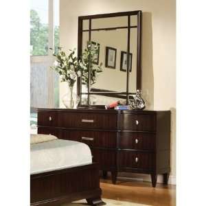  Vinings Dresser and Mirror Set in Bordeaux