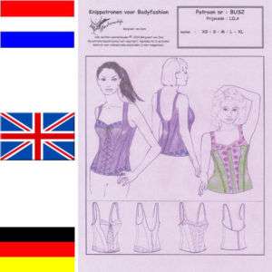 BUSTIER naaipatroon BUS2 voor STRETCHstof van Merckwaerdigh  