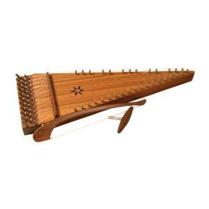  Psaltery, Mohogany, 32 String, w Bow Musical Instruments