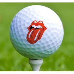  3 x Rock n Roll Golf Balls Rolling Stones Musical 