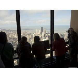 View of Chicago from the  Tower Sky Deck, Chicago, Illinois, USA 