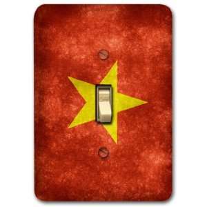  Red Yellow Star Vietnam Metal Light Switch Plate Cover Single 