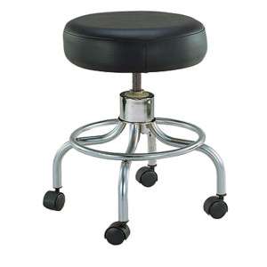 Rolling Round Swivel Stool with Screw Height Adjustment  