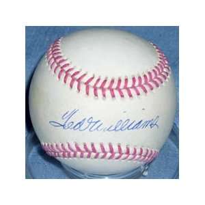  Signed Ted Williams/Autographed Bobby Brown Baseball 