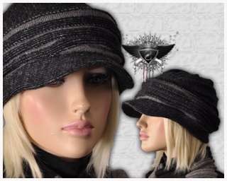 SH809 Winter Warm Knit Visor Beanie Cute Ski Hat Cap Casual  