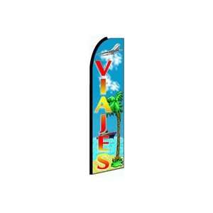  VIAJES Feather Banner Flag (11.5 x 3 Feet) Patio, Lawn 