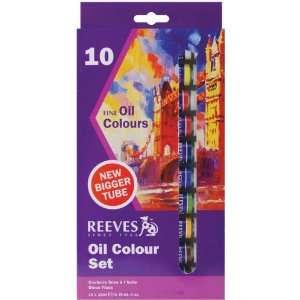  Reeves Oil Paint Tubes  10 Colors 